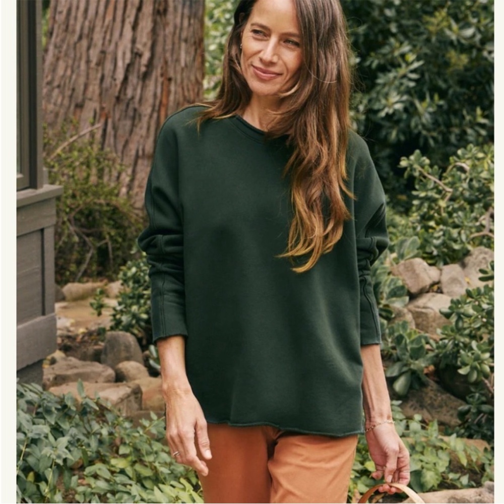 Frank & Eileen Anna Long Sleeve Capulet Evergreen Size Small